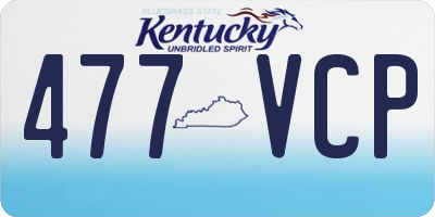 KY license plate 477VCP