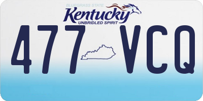 KY license plate 477VCQ
