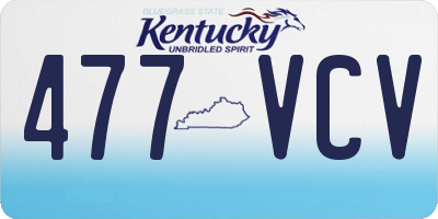 KY license plate 477VCV