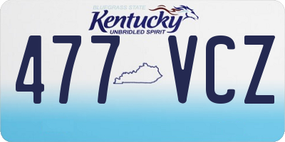 KY license plate 477VCZ