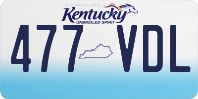 KY license plate 477VDL