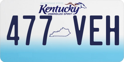 KY license plate 477VEH