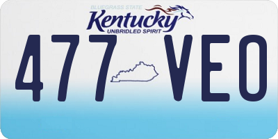 KY license plate 477VEO
