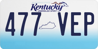 KY license plate 477VEP