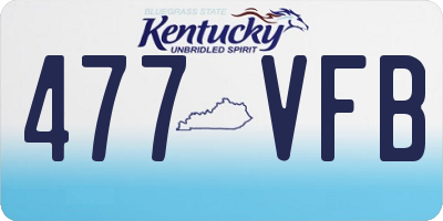 KY license plate 477VFB