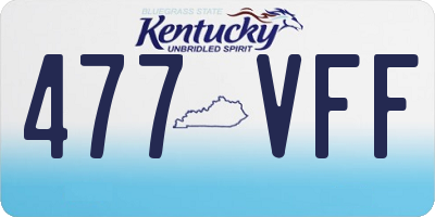 KY license plate 477VFF