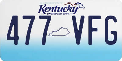 KY license plate 477VFG