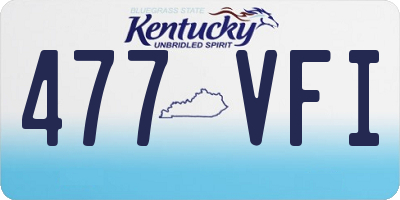 KY license plate 477VFI