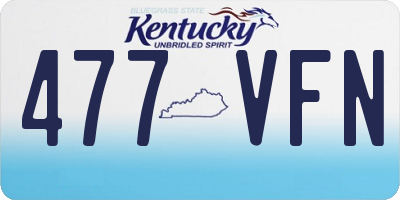 KY license plate 477VFN