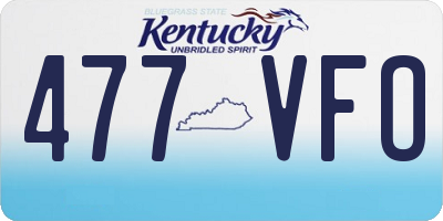 KY license plate 477VFO