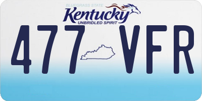 KY license plate 477VFR