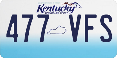 KY license plate 477VFS