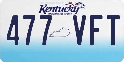 KY license plate 477VFT