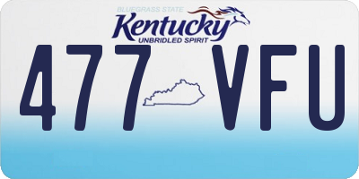 KY license plate 477VFU