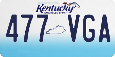 KY license plate 477VGA
