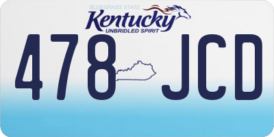 KY license plate 478JCD