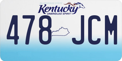 KY license plate 478JCM