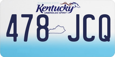 KY license plate 478JCQ