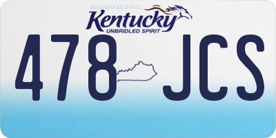 KY license plate 478JCS