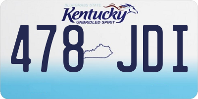 KY license plate 478JDI
