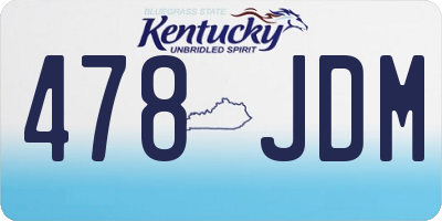 KY license plate 478JDM