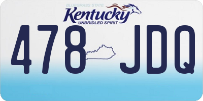 KY license plate 478JDQ