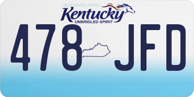 KY license plate 478JFD