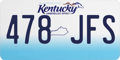 KY license plate 478JFS