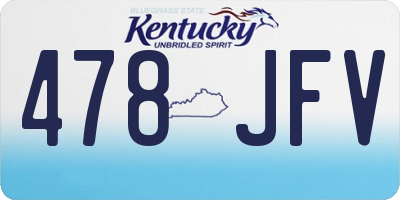 KY license plate 478JFV