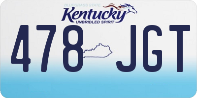 KY license plate 478JGT