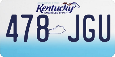 KY license plate 478JGU