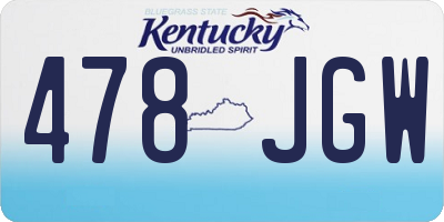 KY license plate 478JGW