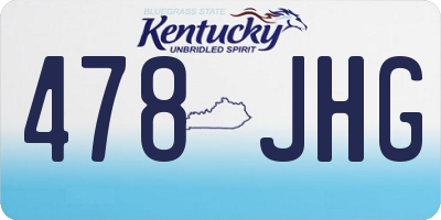 KY license plate 478JHG