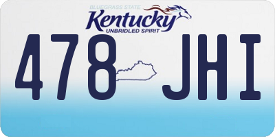 KY license plate 478JHI
