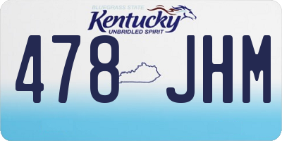 KY license plate 478JHM