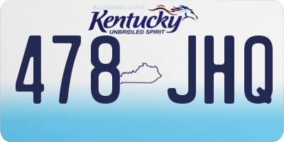 KY license plate 478JHQ