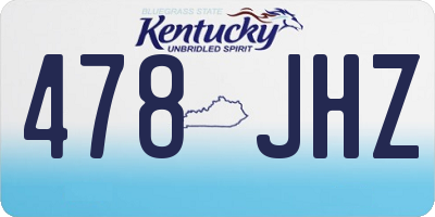 KY license plate 478JHZ