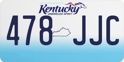 KY license plate 478JJC