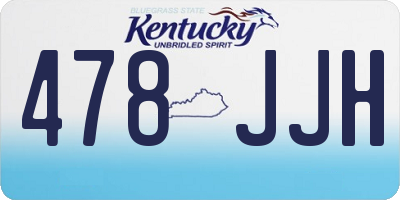 KY license plate 478JJH