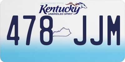 KY license plate 478JJM