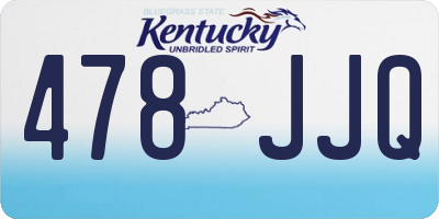 KY license plate 478JJQ