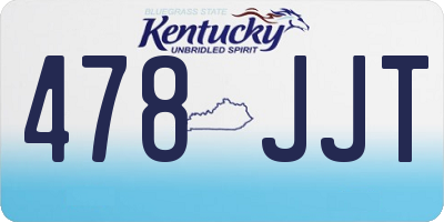 KY license plate 478JJT