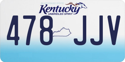 KY license plate 478JJV