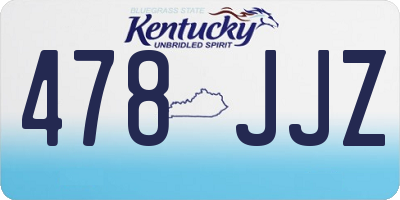 KY license plate 478JJZ