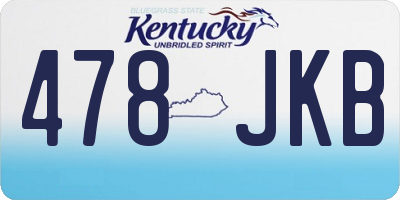 KY license plate 478JKB