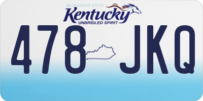 KY license plate 478JKQ