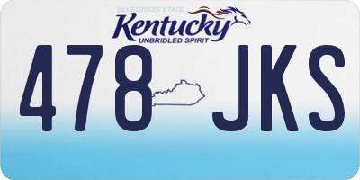 KY license plate 478JKS