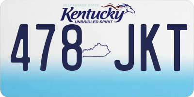 KY license plate 478JKT