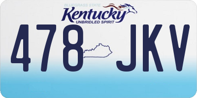 KY license plate 478JKV