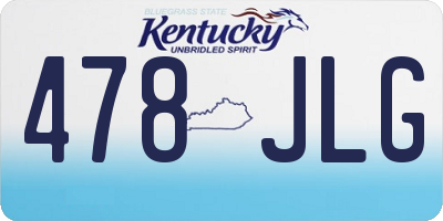 KY license plate 478JLG
